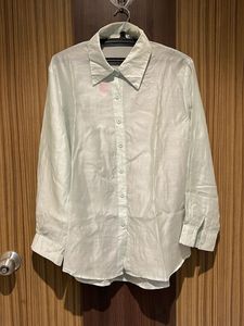 Elegant Sea Green Button-Up Shirt