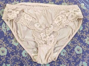 Beige Color Satin &amp; Lace Bra Panty Set(Brand New)