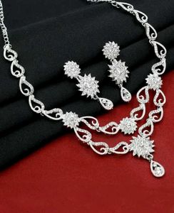 Glamorous Flower Design Silver Plated...