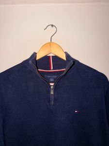 Tommy Hilfiger Navy Quarter Zip Sweater