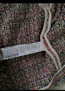 Zara Tweed Jacket with Fringes