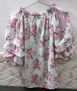 White And Pink Top