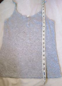 Gray Ribbed Tank Top