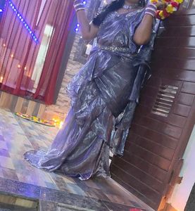 Lehenga Saree With Stiched Blouse Nd Belt
