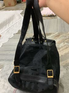 Authentic MCM Logo Print Backpack