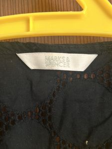 Marks And Spencer Black Net Straight One Peice