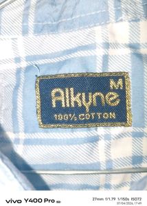 Men's Blue Plaid Short Sleeve Shirt