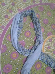 Blue Floral Scarf