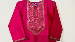 Libas hot pink kurti