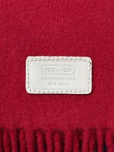 Coach Red Scarf with Fringe