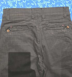 Men's Black Plaid Trousers