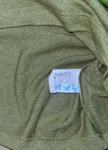Solid Green Relaxed Fit T-Shirt