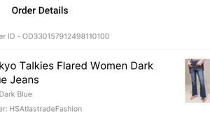 Women Flared Mid Rise dark Blue Jeans Size 28-30