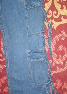 Vintage Wide Leg Cargo Jeans