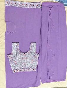 Embroidered Lavender Chikan Blouse