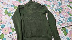 Olive Green Chunky Knit Sweater