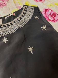 Embellished Black Ethnic Top