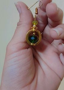 Hanging Fashion Earrings Green