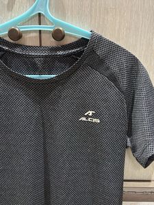 ALCIS Grey Textured T-Shirt