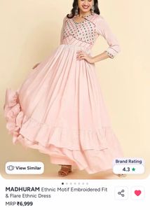 Madhuram Elegant Pink Ethnic Gown
