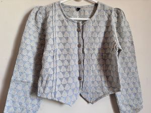 Light Blue Patterned coord set top