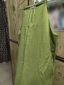 Lime Green Textured Midi Top