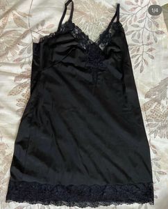 Black Lace Trim Slip