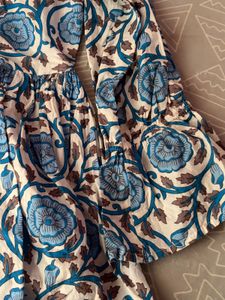 Beautiful Blue Floral Print Kurta