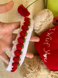 Crochet Strawberry Hair Band