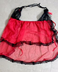 Red &amp; Black Babydoll Lingerie
