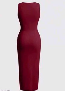 ✨ Elegant Wine Red Bodycon Maxi Dress for Women |