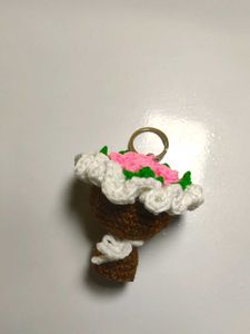 Handmade Crochet bouquet Keychain