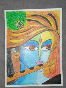 Lord Krishna's Drawing With FREE GIFT INSIDE