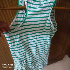 Green Striped Tank Top