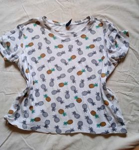 Cute Pineapple Print T-Shirt