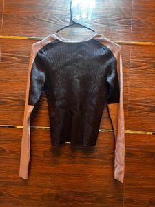 Chic Ribbed Knit Colorblock Sweater