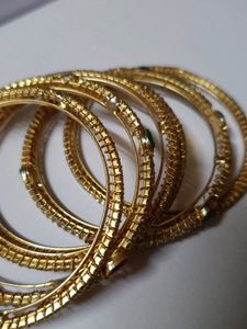 Party Wear Gold Plated Bangles