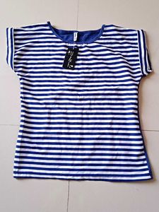 Blue White Stripped Top