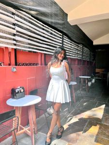 Elegant white Backless Mini Dress