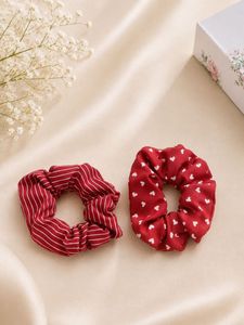 Set of 2 Red Scrunchies