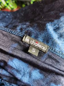 I. Blue Tie-Dye Spaghetti Strap Top