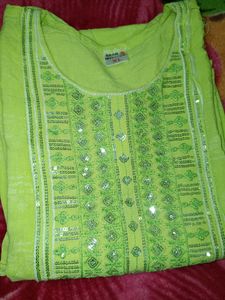 ✨ Radiant Lime Green Embroidered 😍