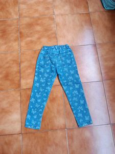 Butterfly Print Denim Jeans