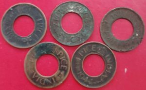 Rare Vintage Indian Coins 5pcs Set