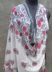 Floral Print Cotton Dupatta