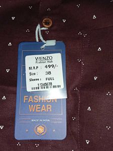 Men's Maroon Printed Shirt