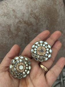 Stunning Ethnic Mirror Work Earrings