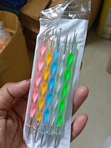Nail Art Dotting Design Pens Set Of 5