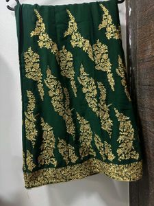 Green &amp; Gold Palazzo Suit