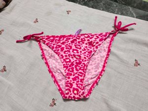 Pink Leopard Print Bikini Bottoms